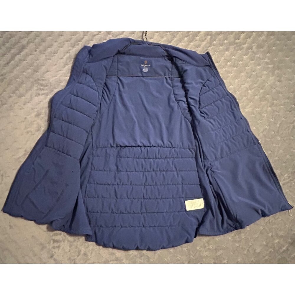 Tangerine Women's Blue Puffer Vest XL Lightweight Quilted Design Very Soft Warm - Picture 3 of 6